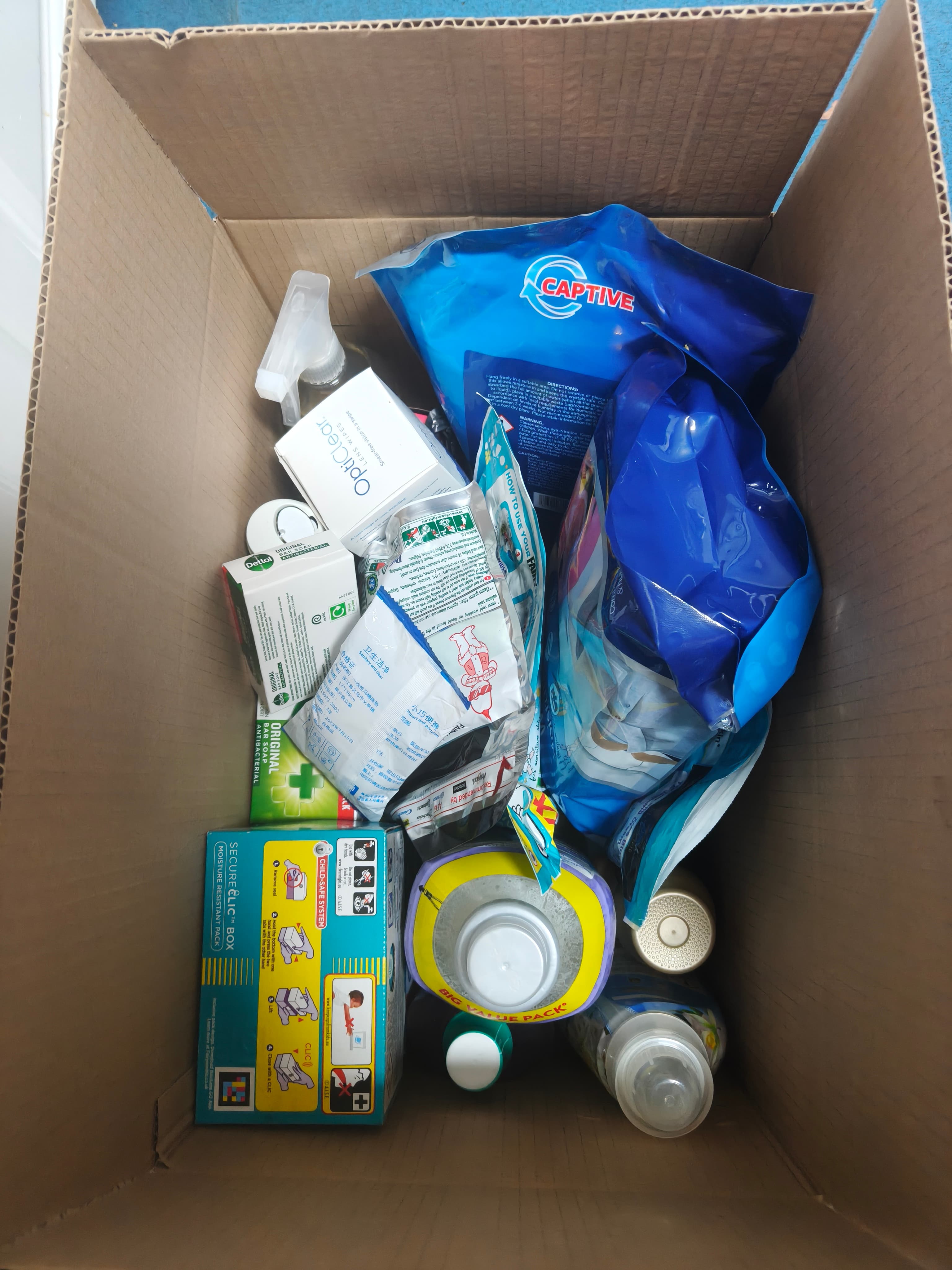Mixed Cleaning and Care Supplies Box